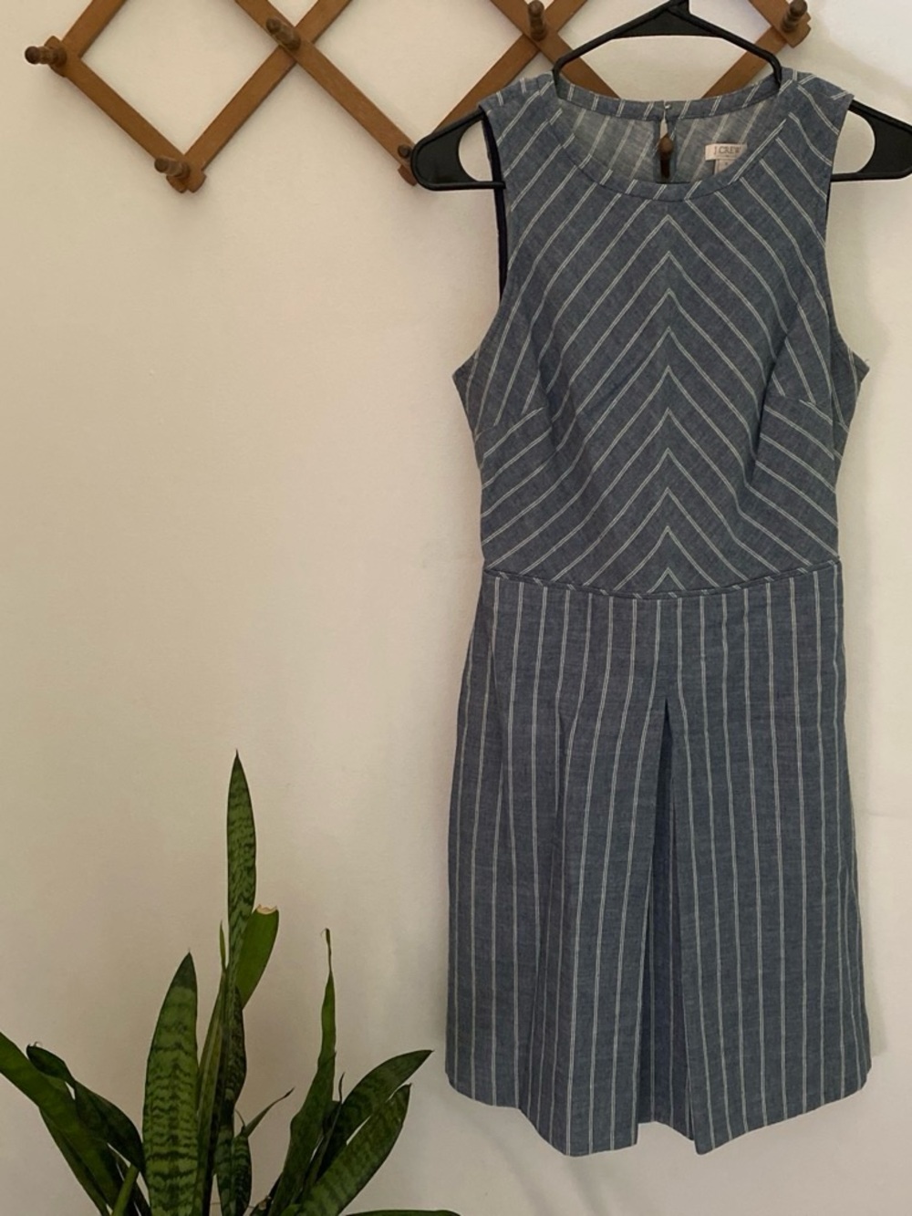 J. Crew striped denim dress